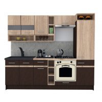 Bucatarie COSSY NEW 250 B2 Wenge / Stejar Sonoma